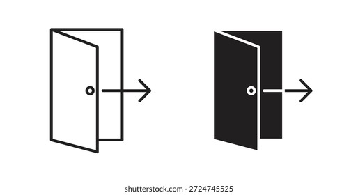 Ícone de saída. sinal plano preenchido para conceito móvel e web design