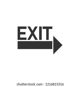 Exit. Icon Flat