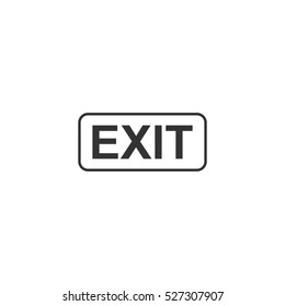 Exit icon flat. Illustration isolated vector sign symbol