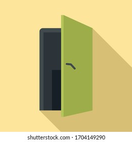 Exit icon. Flat illustration of exit vector icon for web design