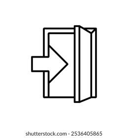 Icono de salida Símbolo aislado del logotipo plano