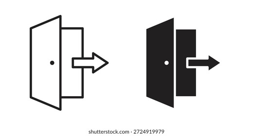 Sair da coleção de traçado e plano de ícone para trabalho do ux da interface do usuário.