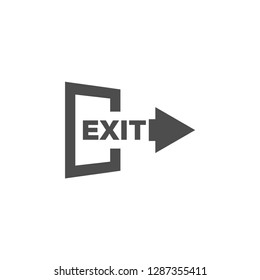 Exit icon graphic design template vector isolated