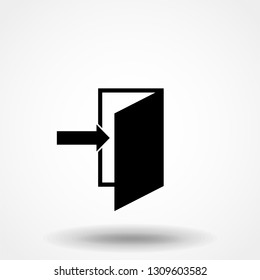 Exit icon graphic design template vector isolated