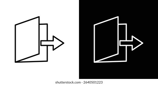 Exit icon Graphic vector set for ui design