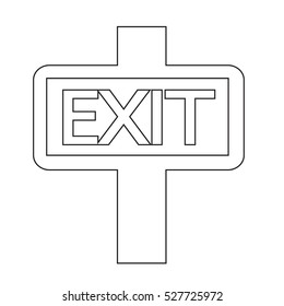 EXIT icon illustration design