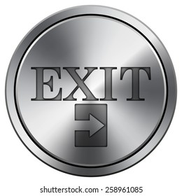 Exit icon. Internet button on white background. EPS10 Vector. 