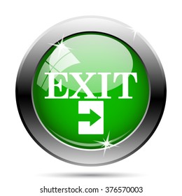 Exit icon. Internet button on white background. EPS10 vector.
