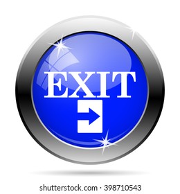 Exit icon. Internet button on white background. EPS10 vector
