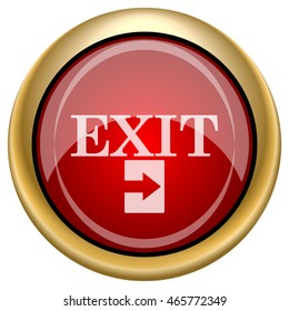 Exit icon. Internet button on white background. EPS10 vector.
