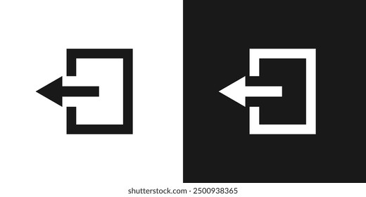 Exit icon. Icon exit isolated background. Vector EPS 10