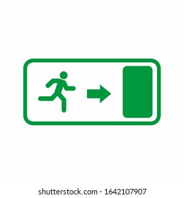 exit icon isolated of flat style. Vector illustration