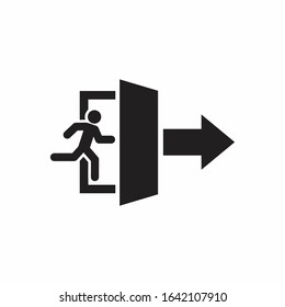 exit icon isolated of flat style. Vector illustration