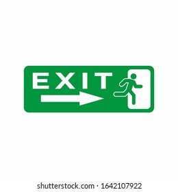 exit icon isolated of flat style. Vector illustration