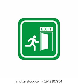 exit icon isolated of flat style. Vector illustration