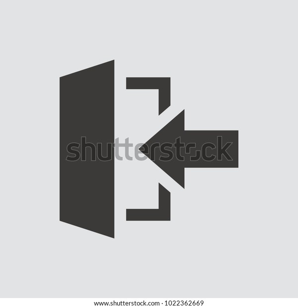 exit
icon isolated of flat style. Vector
illustration.