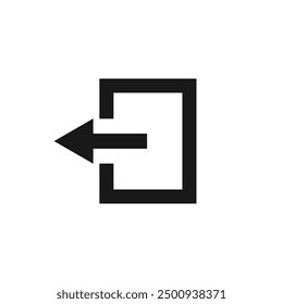 Exit icon. Icon exit isolated on white background. Vector EPS 10