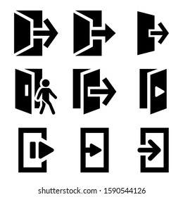exit icon isolated sign symbol vector illustration - Collection of high quality black style vector icons

