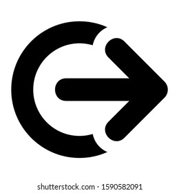 exit icon isolated sign symbol vector illustration - high quality black style vector icons
