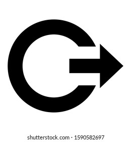 exit icon isolated sign symbol vector illustration - high quality black style vector icons
