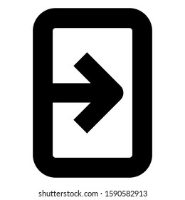 exit icon isolated sign symbol vector illustration - high quality black style vector icons
