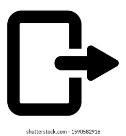 exit icon isolated sign symbol vector illustration - high quality black style vector icons
