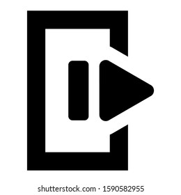 exit icon isolated sign symbol vector illustration - high quality black style vector icons
