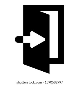 exit icon isolated sign symbol vector illustration - high quality black style vector icons
