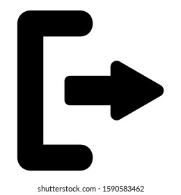 exit icon isolated sign symbol vector illustration - high quality black style vector icons
