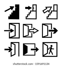 exit icon isolated sign symbol vector illustration - Collection of high quality black style vector icons
