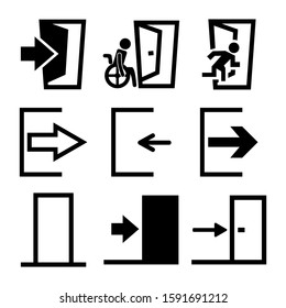 exit icon isolated sign symbol vector illustration - Collection of high quality black style vector icons
