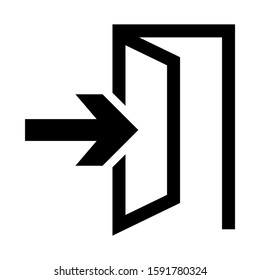 exit icon isolated sign symbol vector illustration - high quality black style vector icons

