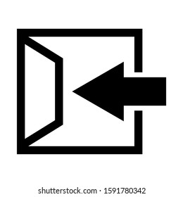 exit icon isolated sign symbol vector illustration - high quality black style vector icons
