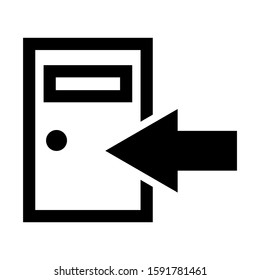 exit icon isolated sign symbol vector illustration - high quality black style vector icons
