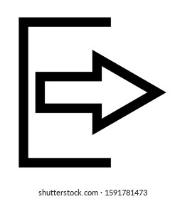 exit icon isolated sign symbol vector illustration - high quality black style vector icons
