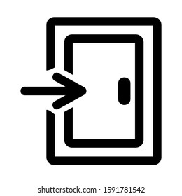 exit icon isolated sign symbol vector illustration - high quality black style vector icons
