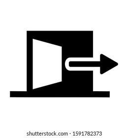 exit icon isolated sign symbol vector illustration - high quality black style vector icons
