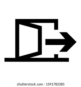 exit icon isolated sign symbol vector illustration - high quality black style vector icons
