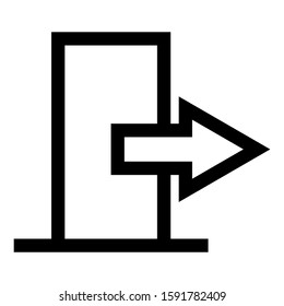 exit icon isolated sign symbol vector illustration - high quality black style vector icons
