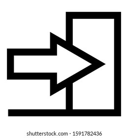 exit icon isolated sign symbol vector illustration - high quality black style vector icons
