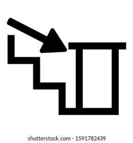 exit icon isolated sign symbol vector illustration - high quality black style vector icons
