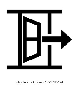 exit icon isolated sign symbol vector illustration - high quality black style vector icons
