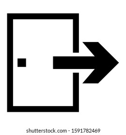 exit icon isolated sign symbol vector illustration - high quality black style vector icons
