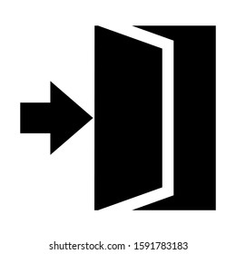 exit icon isolated sign symbol vector illustration - high quality black style vector icons
