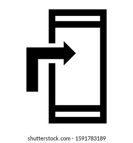 exit icon isolated sign symbol vector illustration - high quality black style vector icons

