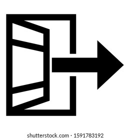 exit icon isolated sign symbol vector illustration - high quality black style vector icons
