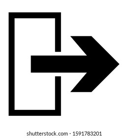 exit icon isolated sign symbol vector illustration - high quality black style vector icons
