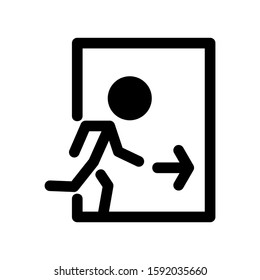 exit icon isolated sign symbol vector illustration - high quality black style vector icons
