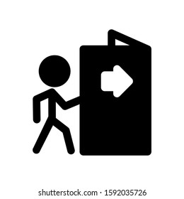 exit icon isolated sign symbol vector illustration - high quality black style vector icons
