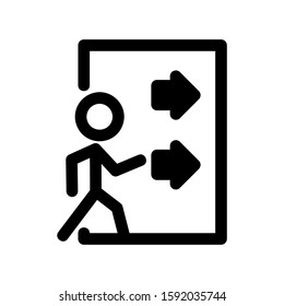 exit icon isolated sign symbol vector illustration - high quality black style vector icons
